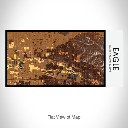 Rendered View of Eagle Idaho Map on 17oz Stainless Steel Insulated Bottle with printed ember style map