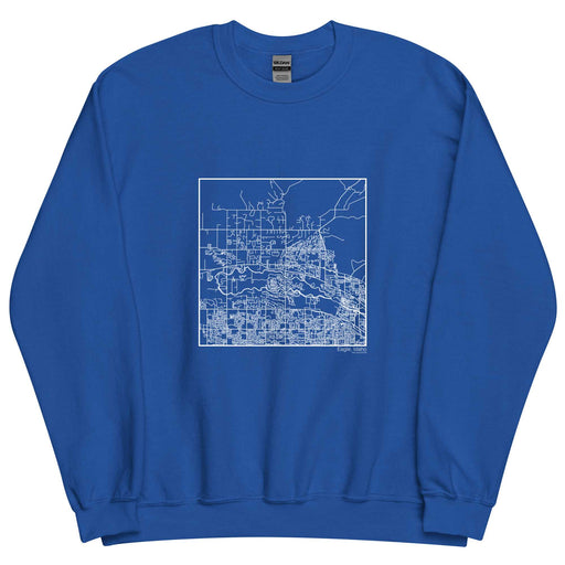 Eagle Idaho  Map Unisex Crewneck Sweater with City inscription in Royal Blue