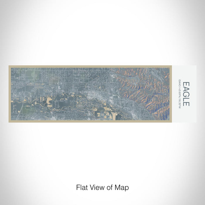 Rendered View of Eagle Idaho Map on 10oz Stainless Steel Insulated Cup in Afternoon with Sliding Lid