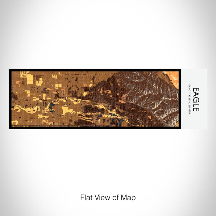 Rendered View of Eagle Idaho Map on 10oz Stainless Steel Insulated Cup in Ember with Sliding Lid