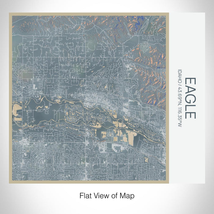 Rendered View of Eagle Idaho Map on 17oz Stainless Steel Insulated Tumbler in Afternoon Map Style