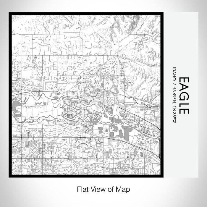 Rendered View of Eagle Idaho Map on 17oz Stainless Steel Insulated Tumbler in Classic Map Style