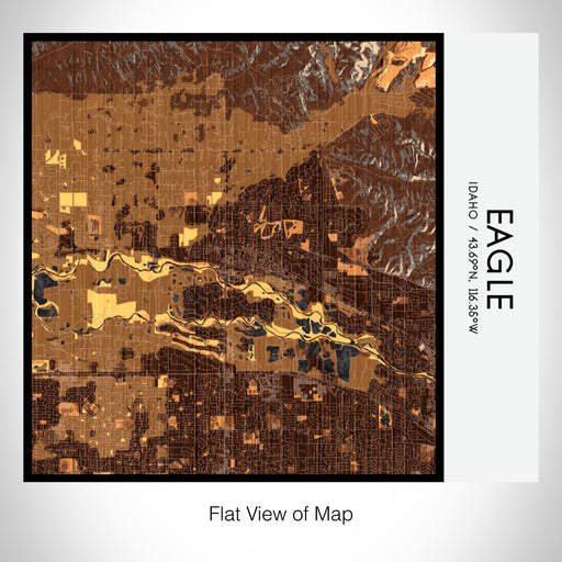Rendered View of Eagle Idaho Map on 17oz Stainless Steel Insulated Tumbler in Ember Map Style