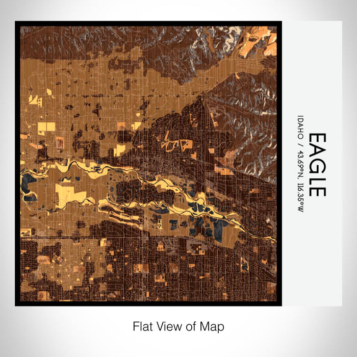 Rendered View of Eagle Idaho Map on 17oz Stainless Steel Insulated Tumbler in Ember Map Style