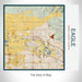 Rendered View of Eagle Idaho Map on 17oz Stainless Steel Insulated Tumbler in Woodblock Map Style