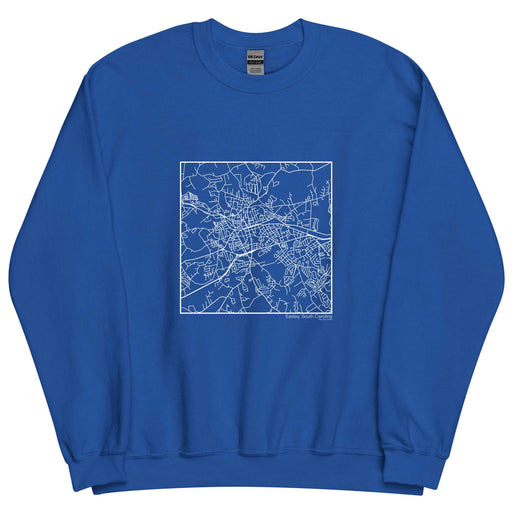 Easley South Carolina  Map Unisex Crewneck Sweater with City inscription in Royal Blue
