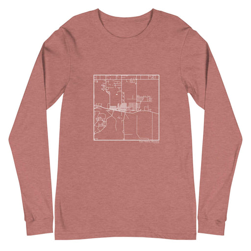 East Helena Montana  Map Unisex Long-Sleeve T-shirt with City inscription in Heather Mauve