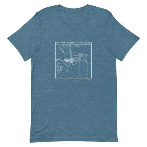 East Helena Montana  Map Unisex T-Shirt with City inscription in Heather Teal