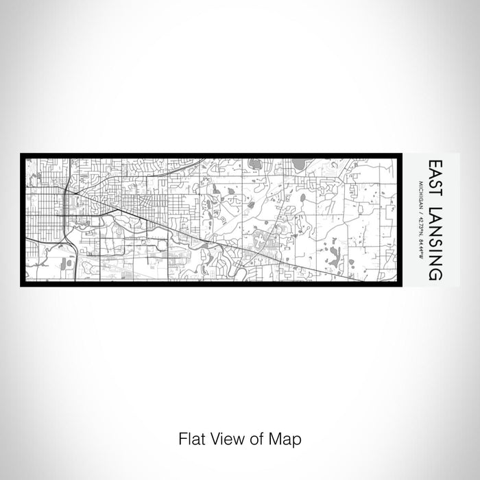 Rendered View of East Lansing Michigan Map on 10oz Stainless Steel Insulated Cup in Classic with Sliding Lid