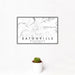 12x18 Eatonville Washington Map Print Landscape Orientation in Classic Style With Small Cactus Plant in White Planter