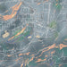 Eatonville Washington Map Print in Afternoon Style Zoomed In Close Up Showing Details