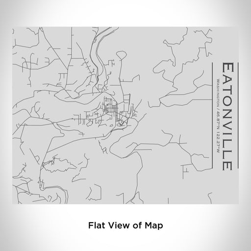 Rendered View of Eatonville Washington Map Engraving on 20oz Stainless Steel Insulated Bottle with Bamboo Top