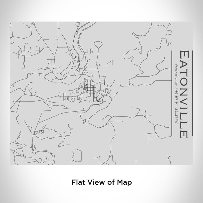 Rendered View of Eatonville Washington Map Engraving on 20oz Stainless Steel Insulated Bottle with Bamboo Top