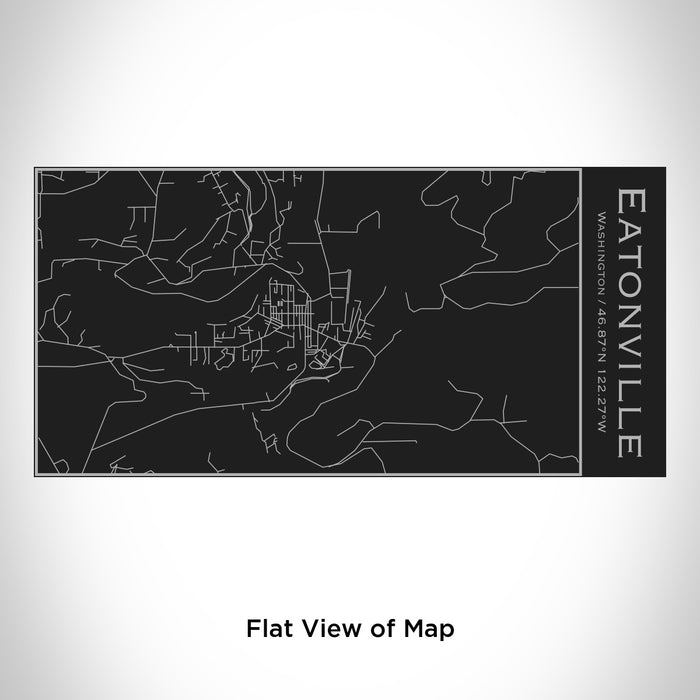 Rendered View of Eatonville Washington Map Engraving on 17oz Stainless Steel Insulated Cola Bottle in Black