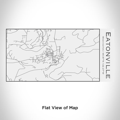 Rendered View of Eatonville Washington Map Engraving on 17oz Stainless Steel Insulated Cola Bottle in White