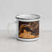 Left View Custom Eatonville Washington Map Enamel Mug in Ember