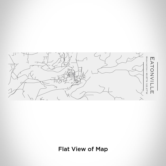 Rendered View of Eatonville Washington Map Engraving on 10oz Stainless Steel Insulated Cup with Sliding Lid in White