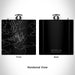 Rendered View of Eatonville Washington Map Engraving on 6oz Stainless Steel Flask in Black