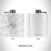 Rendered View of Eatonville Washington Map Engraving on 6oz Stainless Steel Flask in White