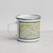 Left View Custom Eatonville Washington Map Enamel Mug in Woodblock