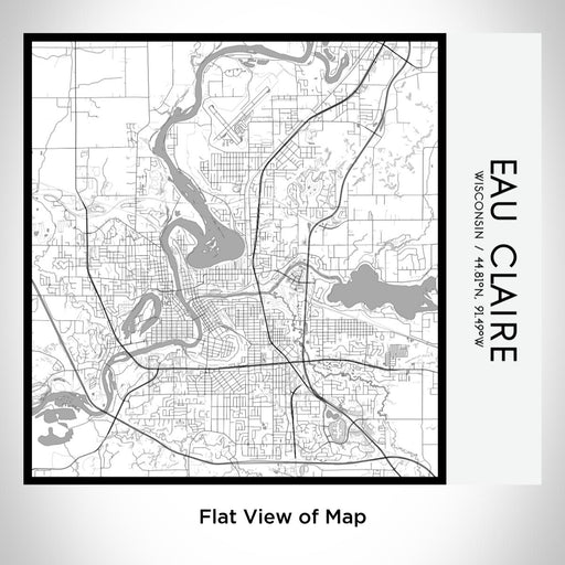 Rendered View of Eau Claire Wisconsin Map on 17oz Stainless Steel Insulated Tumbler in Classic Map Style