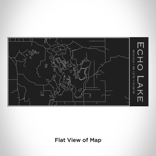 Rendered View of Echo Lake Montana Map Engraving on 17oz Stainless Steel Insulated Cola Bottle in Black