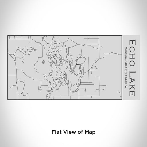 Rendered View of Echo Lake Montana Map Engraving on 17oz Stainless Steel Insulated Cola Bottle
