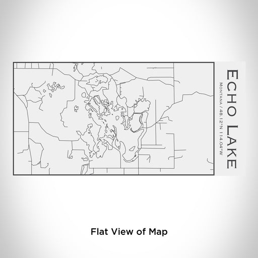 Rendered View of Echo Lake Montana Map Engraving on 17oz Stainless Steel Insulated Cola Bottle in White