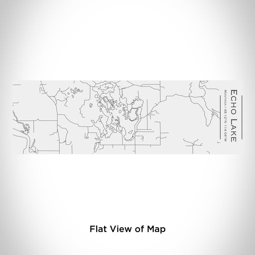 Rendered View of Echo Lake Montana Map Engraving on 10oz Stainless Steel Insulated Cup with Sliding Lid in White