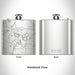 Rendered View of Echo Lake Montana Map Engraving on 6oz Stainless Steel Flask