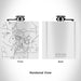 Rendered View of Echo Lake Montana Map Engraving on 6oz Stainless Steel Flask in White