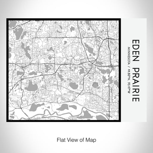 Rendered View of Eden Prairie Minnesota Map on 20oz Stainless Steel Insulated Bottle with Bamboo Top with printed classic style map