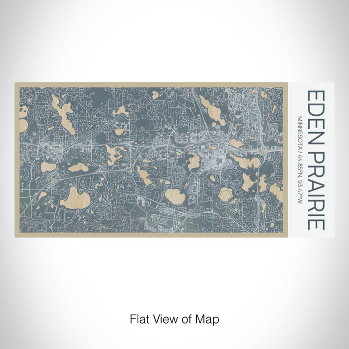 Rendered View of Eden Prairie Minnesota Map on 17oz Stainless Steel Insulated Bottle with printed afternoon style map