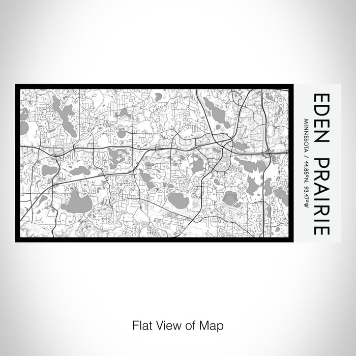 Rendered View of Eden Prairie Minnesota Map on 17oz Stainless Steel Insulated Bottle with printed classic style map