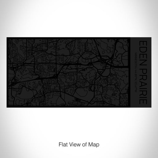 Rendered View of Eden Prairie Minnesota Map on 17oz Stainless Steel Insulated Cola Bottle in Stainless in Matte Black