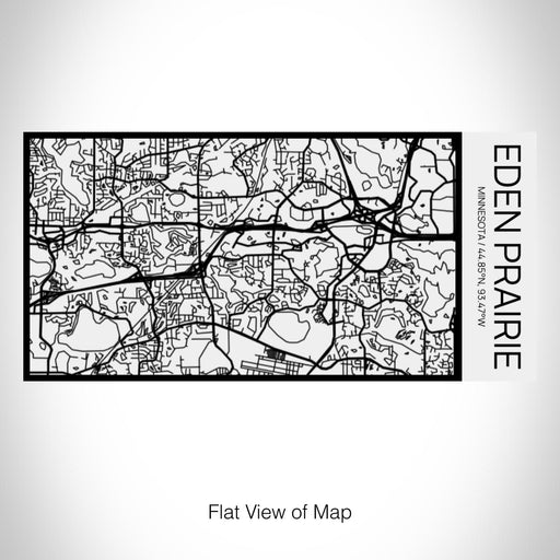 Rendered View of Eden Prairie Minnesota Map on 17oz Stainless Steel Insulated Cola Bottle in Stainless in Matte White
