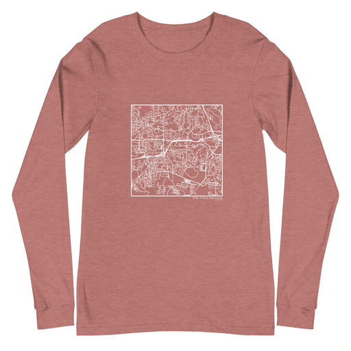 Eden Prairie Minnesota  Map Unisex Long-Sleeve T-shirt with City inscription in Heather Mauve