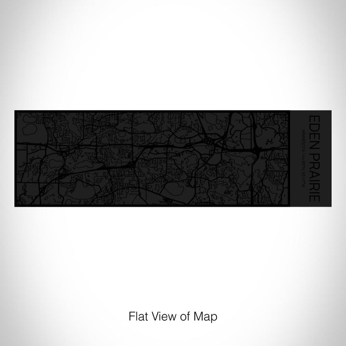 Rendered View of Eden Prairie Minnesota Map on 10oz Stainless Steel Insulated Cup in Matte Black with Sliding Lid