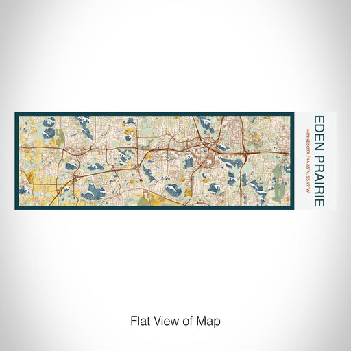 Rendered View of Eden Prairie Minnesota Map on 10oz Stainless Steel Insulated Cup in Woodblock with Sliding Lid