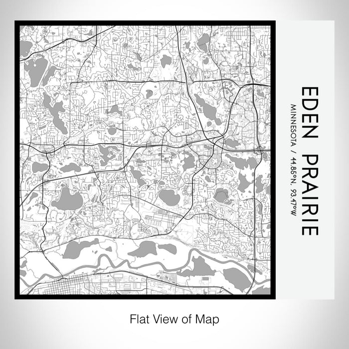 Rendered View of Eden Prairie Minnesota Map on 17oz Stainless Steel Insulated Tumbler in Classic Map Style