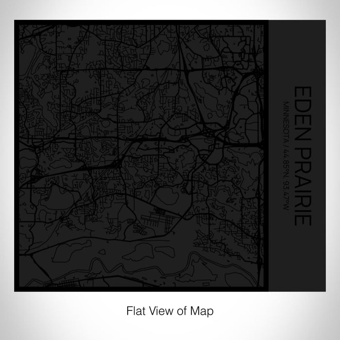Rendered View of Eden Prairie Minnesota Map on 17oz Stainless Steel Insulated Tumbler in Matte Black with Tactile Lines