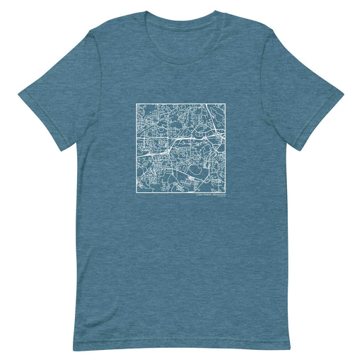 Eden Prairie Minnesota  Map Unisex T-Shirt with City inscription in Heather Teal