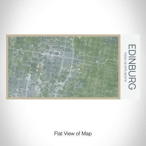 Rendered View of Edinburg Texas Map on 17oz Stainless Steel Insulated Bottle with printed afternoon style map