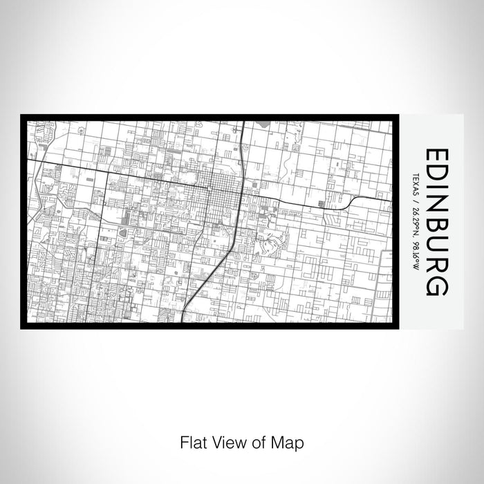 Rendered View of Edinburg Texas Map on 17oz Stainless Steel Insulated Bottle with printed classic style map