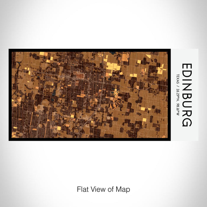 Rendered View of Edinburg Texas Map on 17oz Stainless Steel Insulated Bottle with printed ember style map