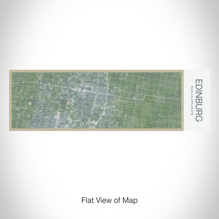 Rendered View of Edinburg Texas Map on 10oz Stainless Steel Insulated Cup in Afternoon with Sliding Lid