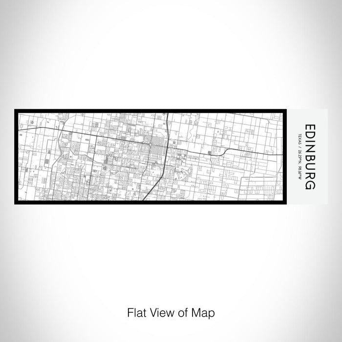 Rendered View of Edinburg Texas Map on 10oz Stainless Steel Insulated Cup in Classic with Sliding Lid
