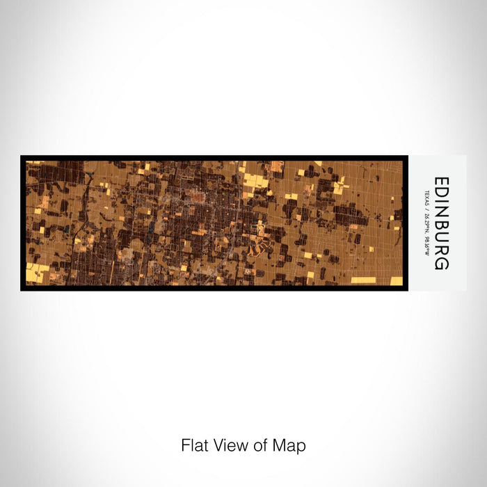 Rendered View of Edinburg Texas Map on 10oz Stainless Steel Insulated Cup in Ember with Sliding Lid