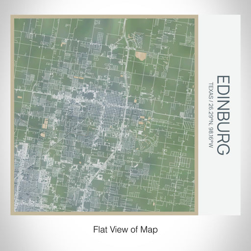 Rendered View of Edinburg Texas Map on 17oz Stainless Steel Insulated Tumbler in Afternoon Map Style