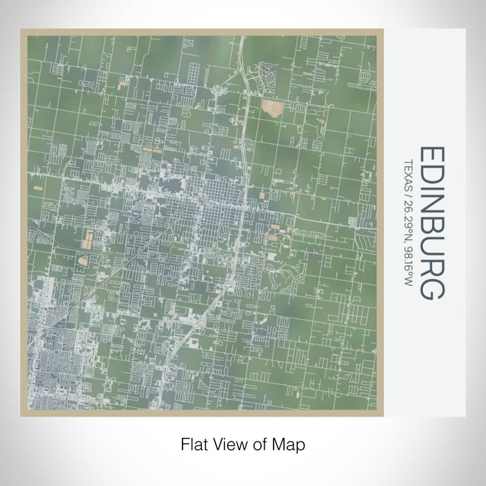 Rendered View of Edinburg Texas Map on 17oz Stainless Steel Insulated Tumbler in Afternoon Map Style